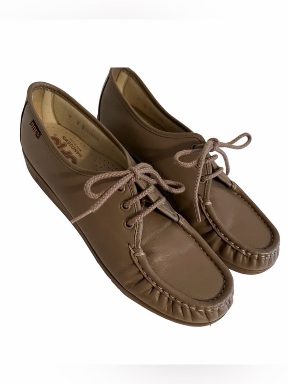 SAS "Siesta" Dark Tan Lace Up Moccasin Style Loafer 9 NEW?